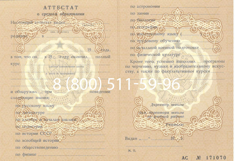 Купить Аттестат за 11 класс до 1994 в Набережных Челнах Купить Аттестат за 11 класс до 1994 в Набережных Челнах