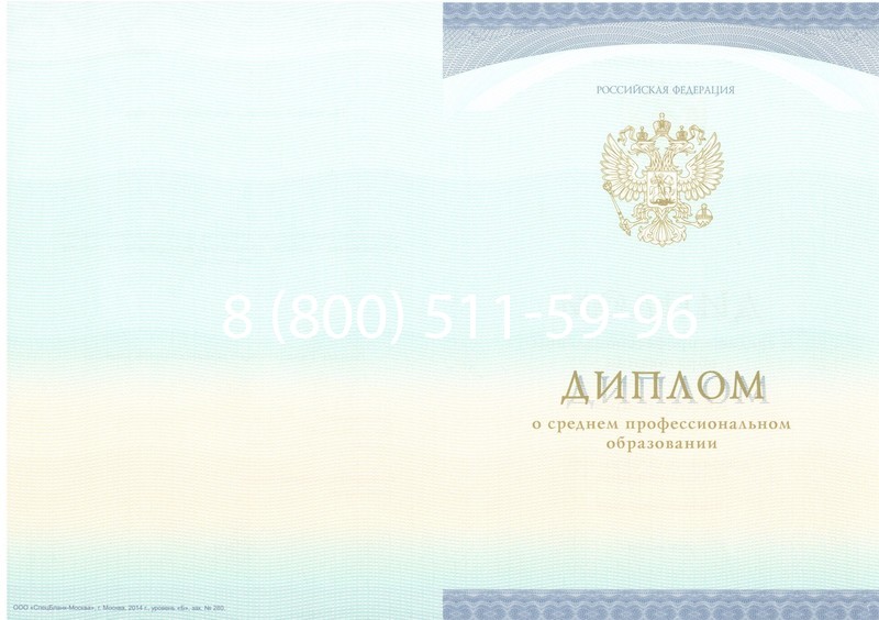 Заказать Диплом о среднем образовании (Спецбланк) 2014-2024 года в Набережных Челнах